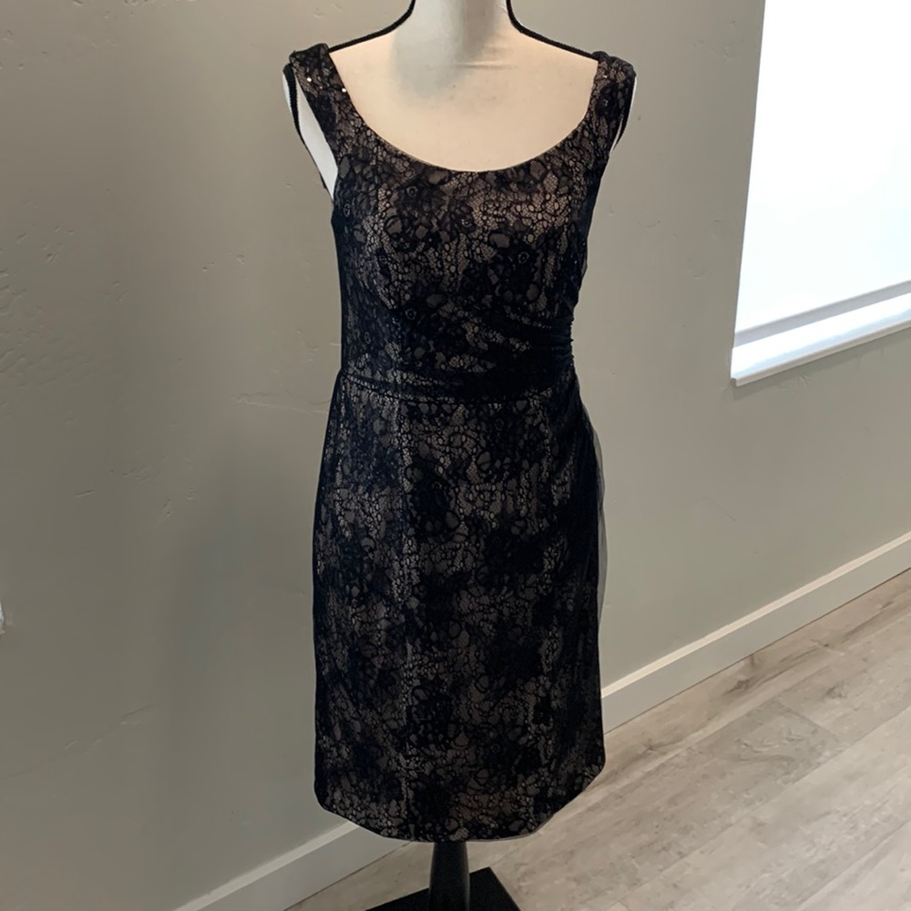 Classic Little Black dress with Bkack Netting